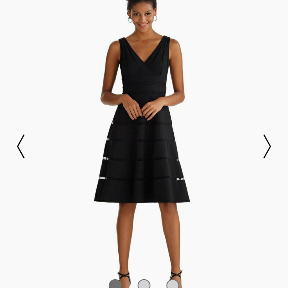 White House Black Market shadow stripe party dress